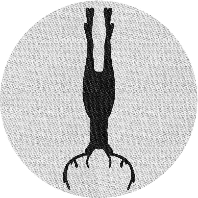 Tapis gris/zone noire à motifs, Rond 5 pi