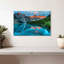 «Lakeside Mountains Tranquil Moraine Lake», reproduction sur toile-92520380