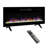 Recessed Tempered Glass Front Wall Mounted Electric Fireplace With Remote, Multi-Color Flame & Ember Bed, LED Light Heater-916653078