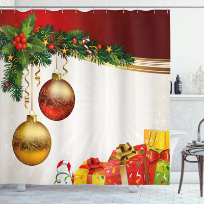 Shower Curtain with Hooks Included