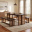 Solid Wood Top Dining Set-437784637