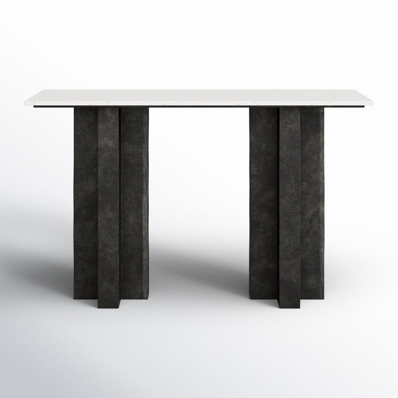 Anita Ramira 51" Console Table, White/Neutral