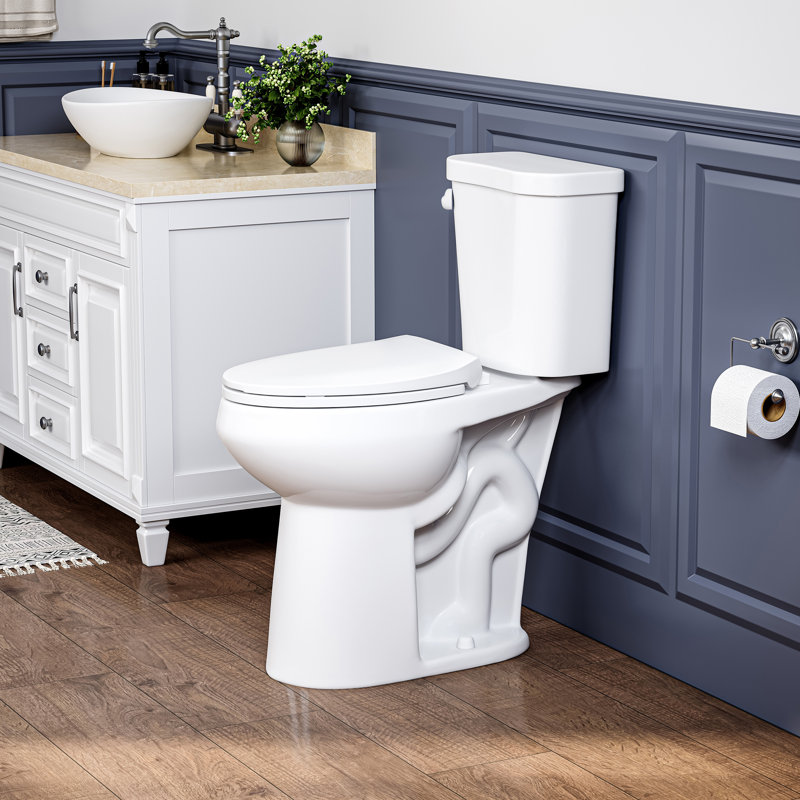 Toilette allongée deux pièces à hauteur de chaise 20,7 po, chasse simple 1,28 GPF, siège à fermeture en douceur, MaP 1000g