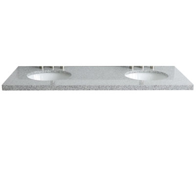 Ovate 61'' Double Bathroom Vanity Top with Sink