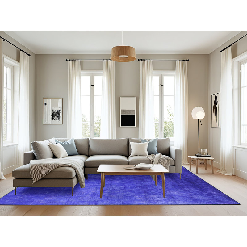 Tapis abstrait bleu, Rectangle 8 pi x 10 pi