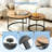 2-pieces Round Nesting Coffee Table Metal Frame And Wood Finish Side Tables-2117277710