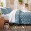 Ensemble d'édredon complet et capitonné 3 pièces de literie bleu grisâtre Shabby Bedding-105490877-110437407