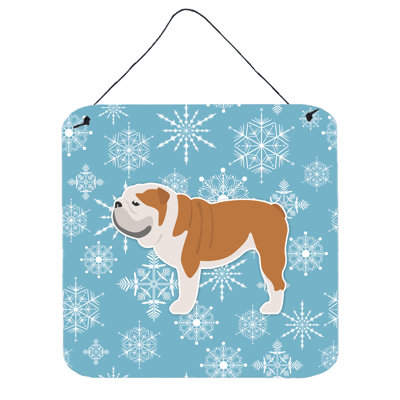 Décoration murale flocon de neige bouledogue english