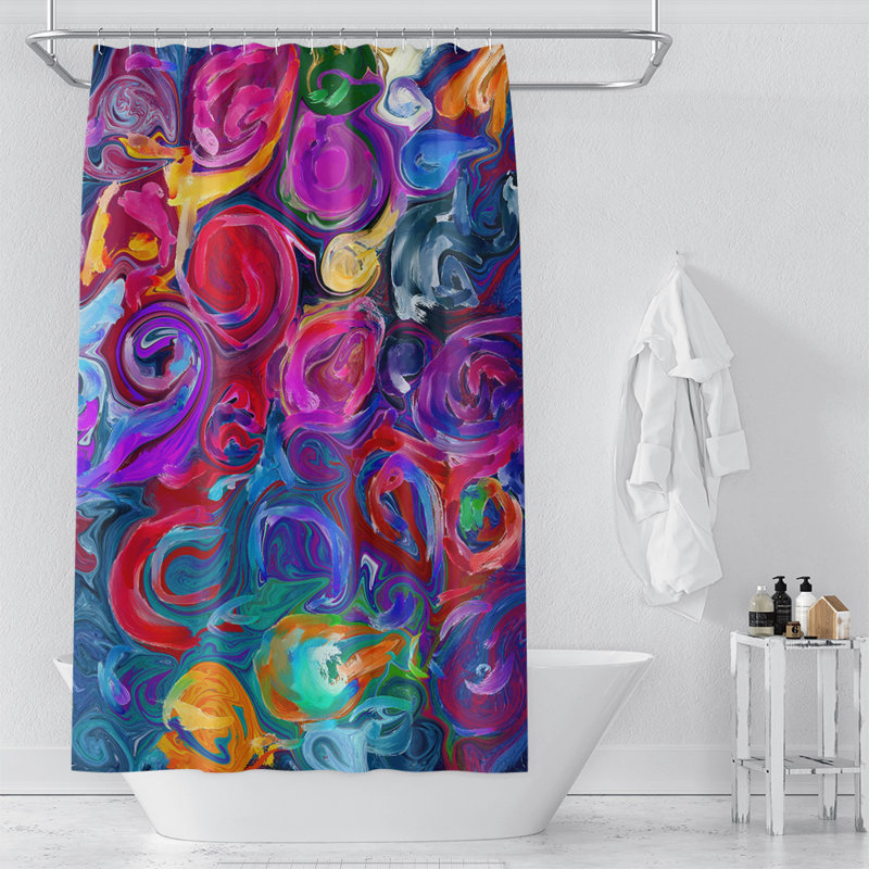 Tish Abstract Shower Curtain, 70" x 72"