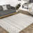 Giannini Geometric Moroccan Area Rug in Gray/ Off White-256970283