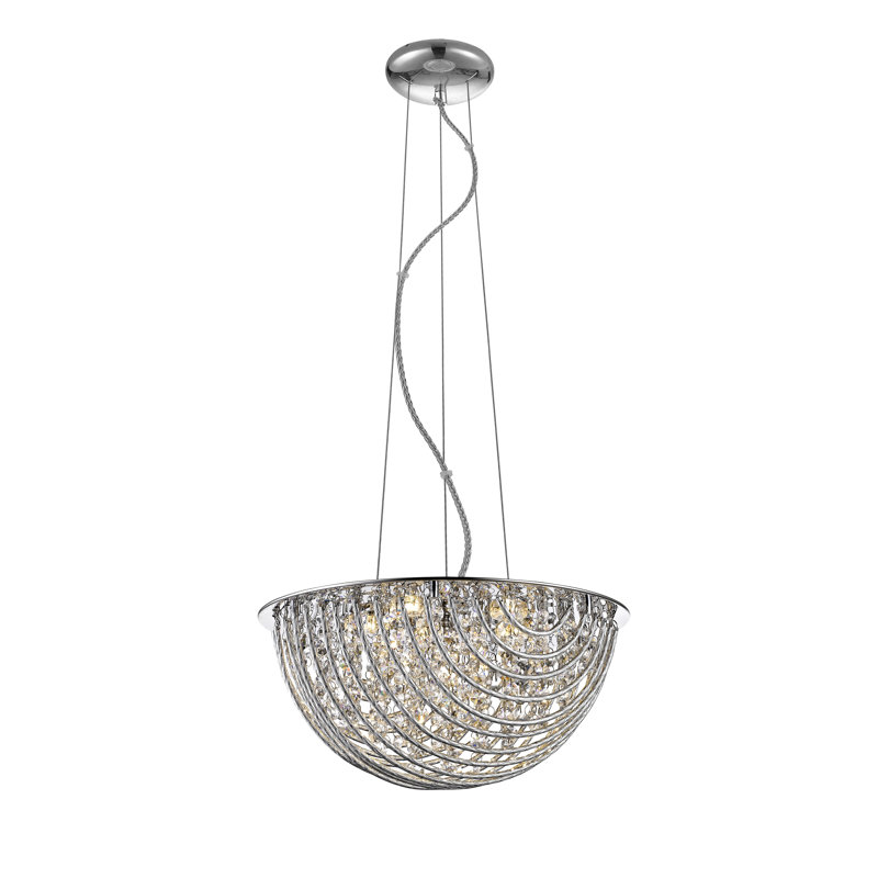 Clarine 6 - Light Chrome Crystal Pendant