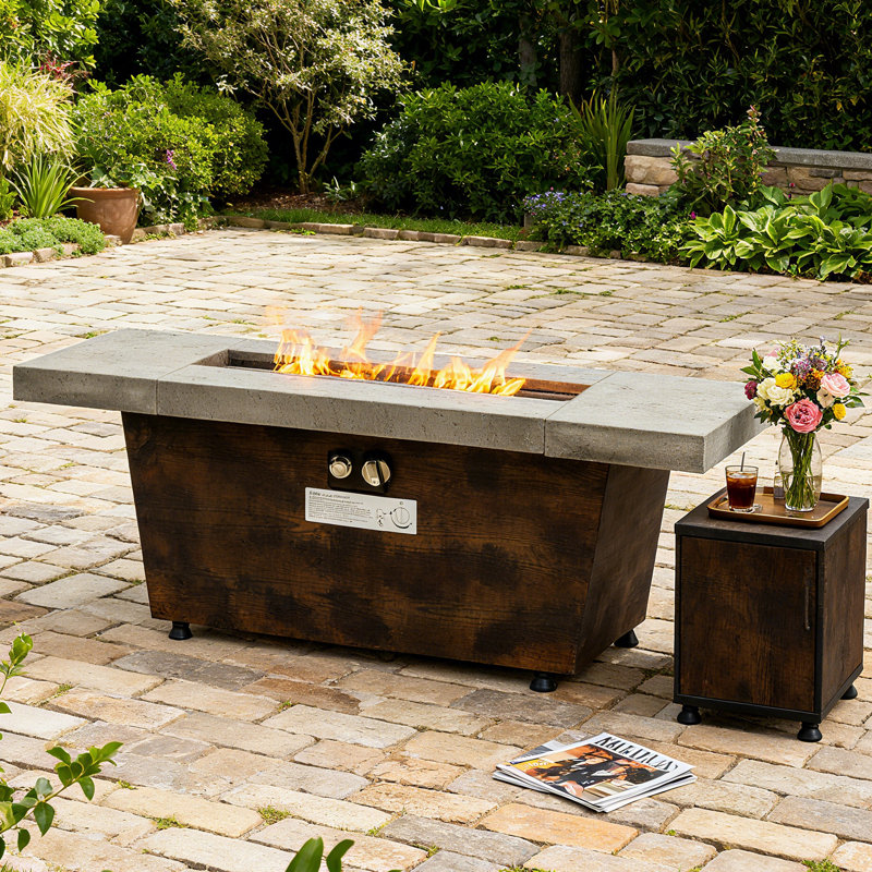 Table de foyer d'extérieur au gaz Peirt