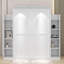 Lit escamotable double avec lumières DEL et tablettes-1485297758