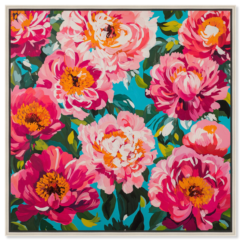 «Maximalist Bloom», art mural par Art Remedy, H 13 po x l 13 po, Cadre flottant, Noir