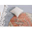 Tapis orange Anatolian, tapis neutre, tapis de plancher, tapis décoratif 4,2 x 4 pi, tapis turcs, tapis rétro