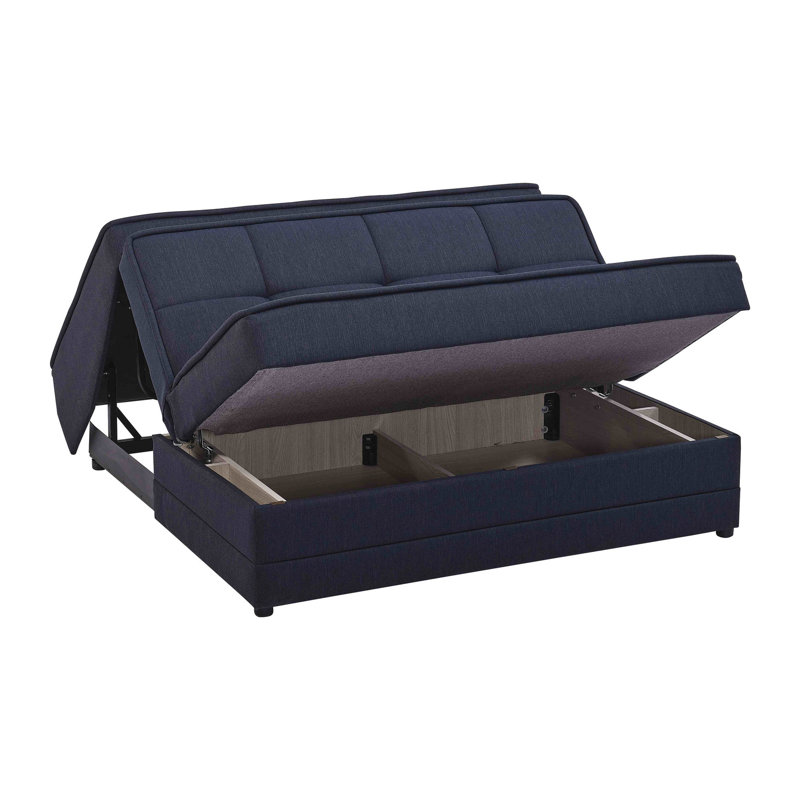 Collection en bleu marine avec rangement - Compact pour les petits espaces Chenille 53,85 po de long Paquet de 185 Lb