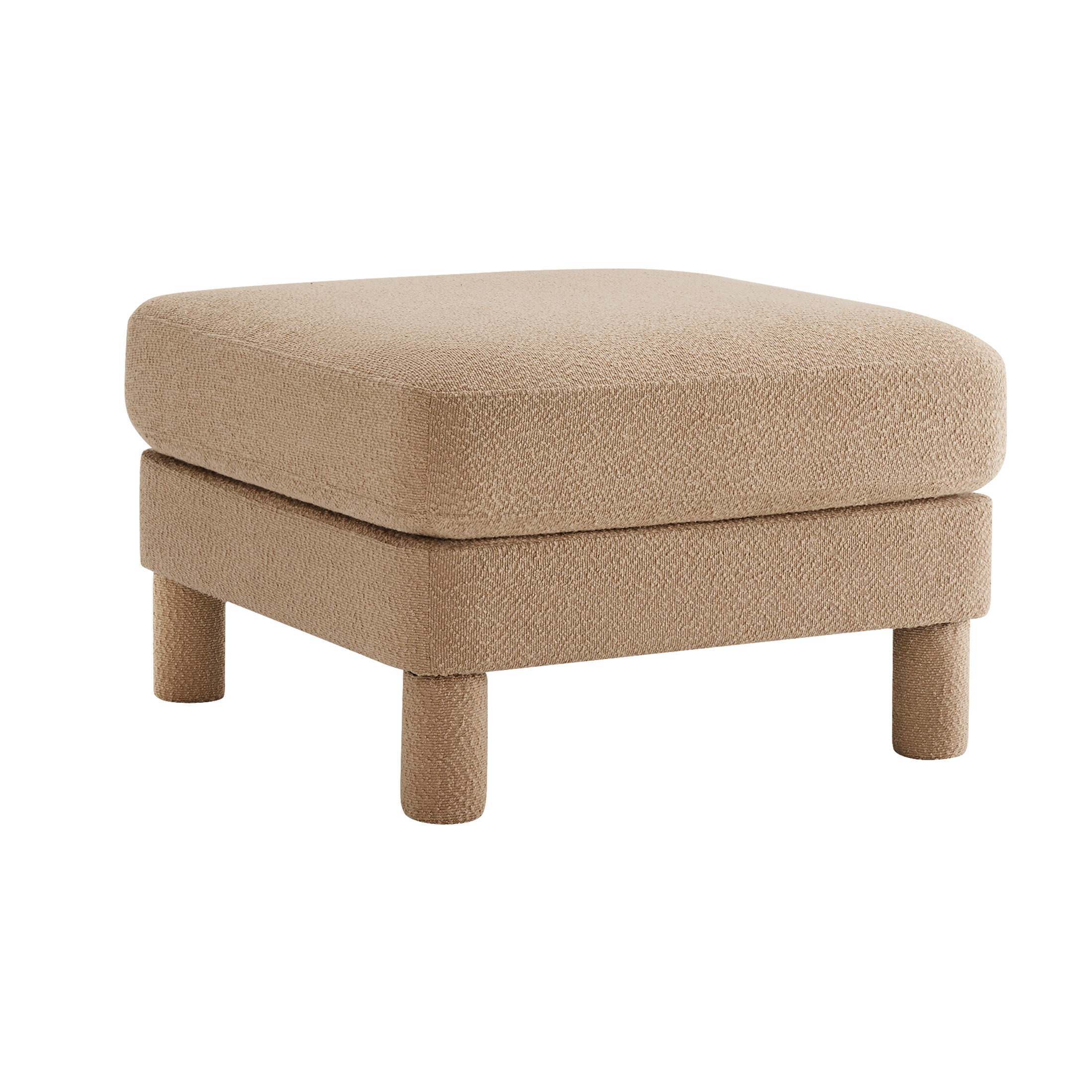 Latitude Run® Lucas Polyester Ottoman in Delicate Shade - Add a Touch