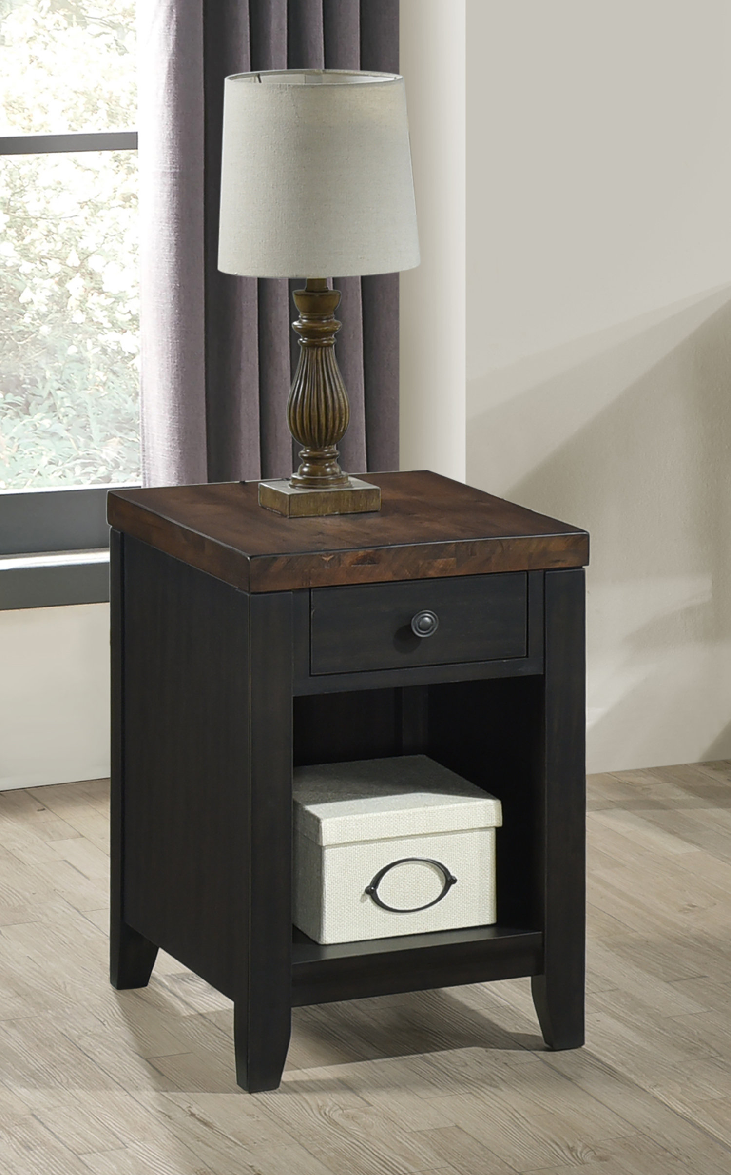 Three Posts™ Athey Solid Wood Top End Table with Storage | Wayfair