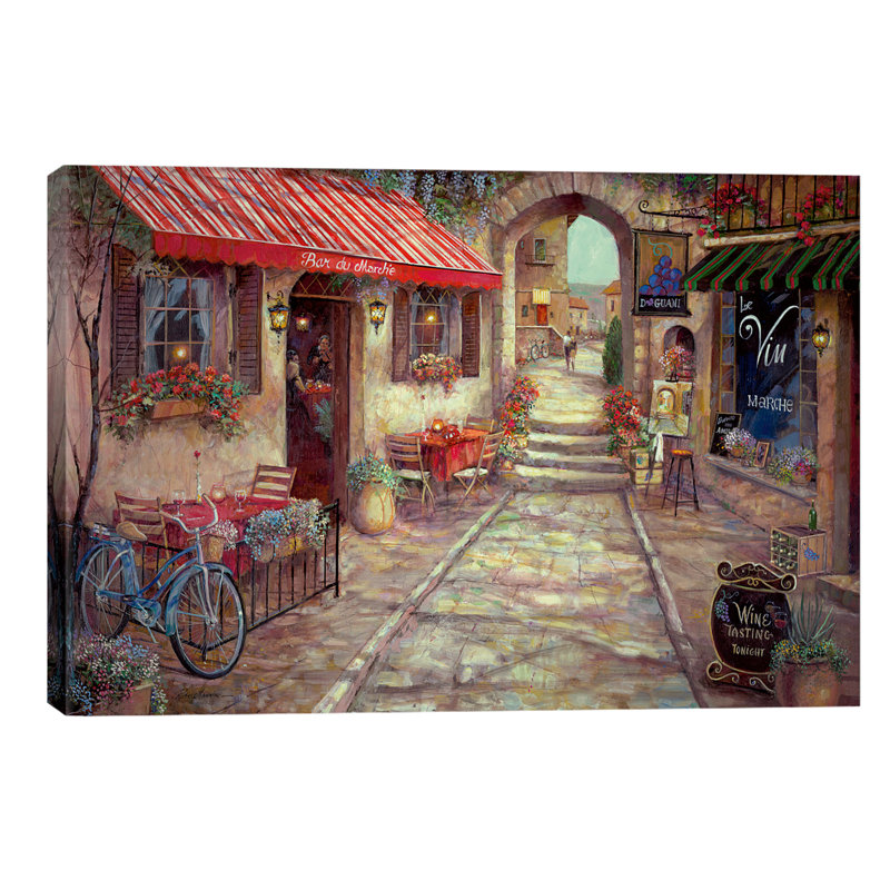 Bar Du Marche by Ruane Manning - Wrapped Canvas Painting, 66.04 cm H x 45.72 cm W x 1.91 cm D