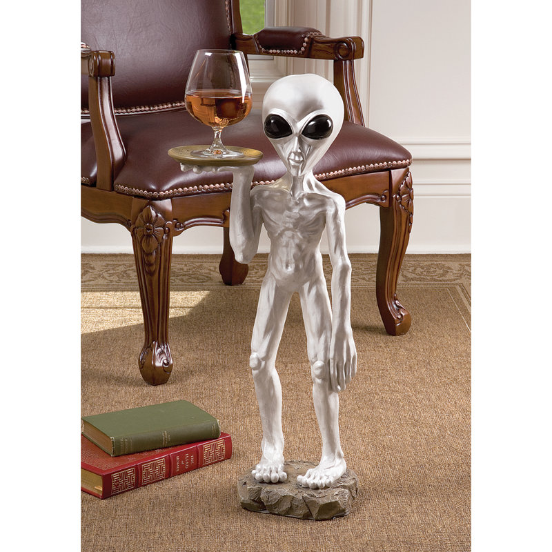 Roswell the Alien Butler Sculpture Tray Table