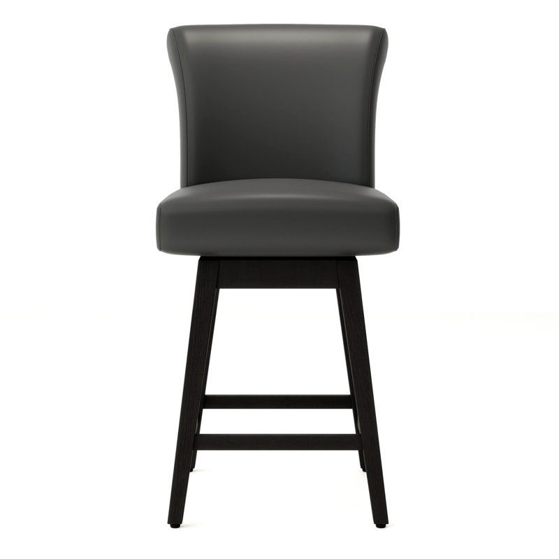Tabouret de bar et de comptoir pivotant, Noir, 3