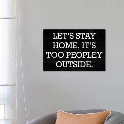 Stay Home by Milli Villa - Wrapped Canvas Print