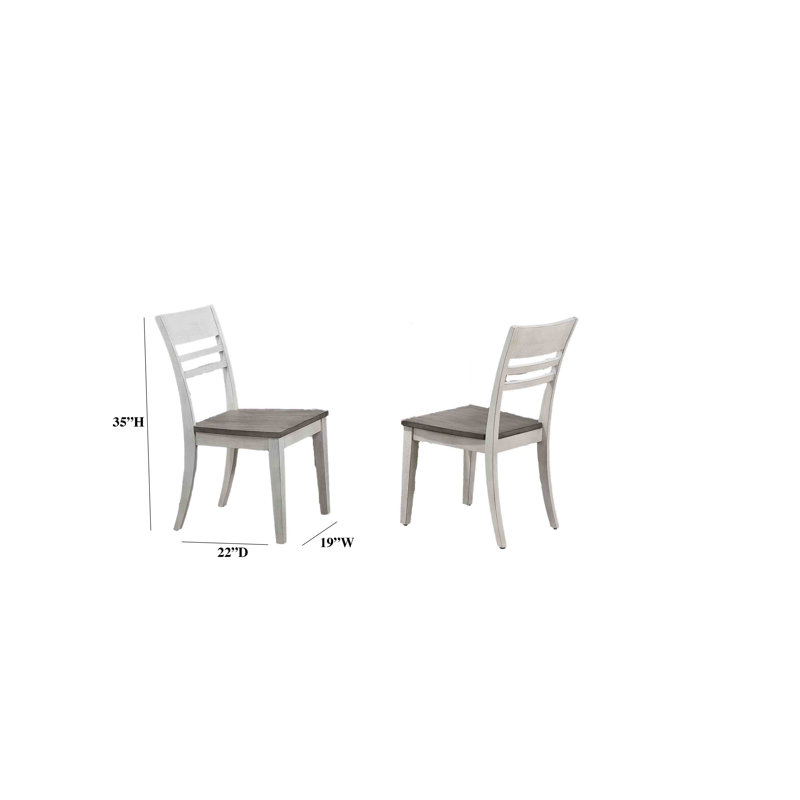 Ensemble de salle à manger extensible en bois d'hévéa massif et blanc 5 pièces Ifrain