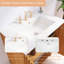 Meuble-lavabo autoportant de 30 po avec lavabo en céramique blanche et tablette ajustable en forme de U