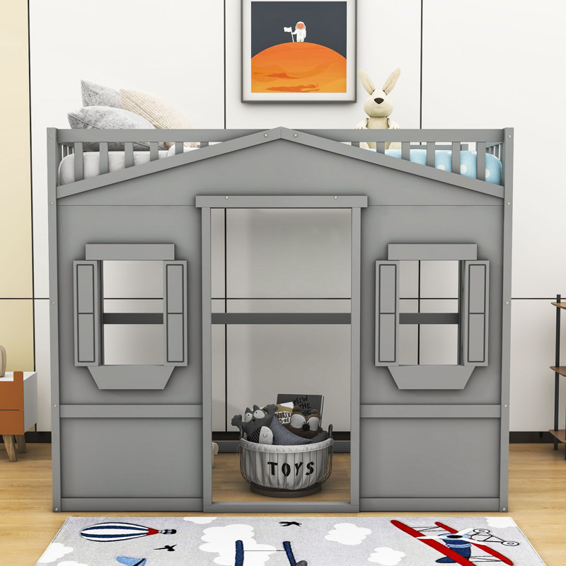 Gabriella-Frances Kids Loft Bed with Ladder, Twin, White