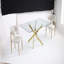Table rectangulaire moderne en verre trempé et structure en fer-280051220-280051227