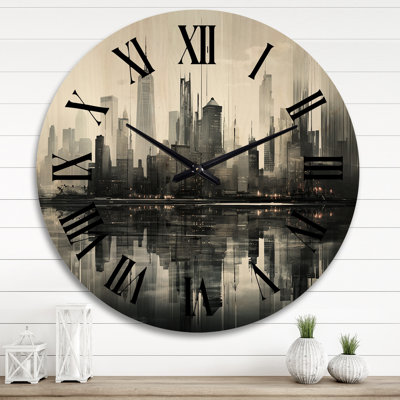 Horloge murale en bois massif Mukrime