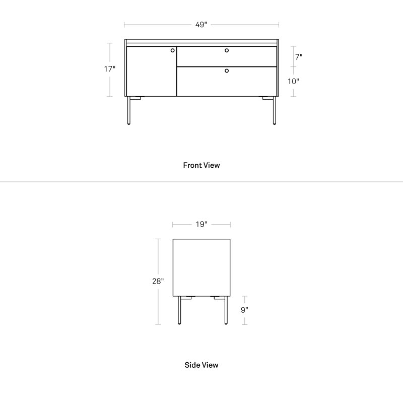 Peek Media Console, Rustic Walnut