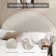 Bed Frame, Boucle Upholstered Platform Bed Frame, Soft Bed Frame with Round Headboard, No Box Spring Required, Easy Assembly