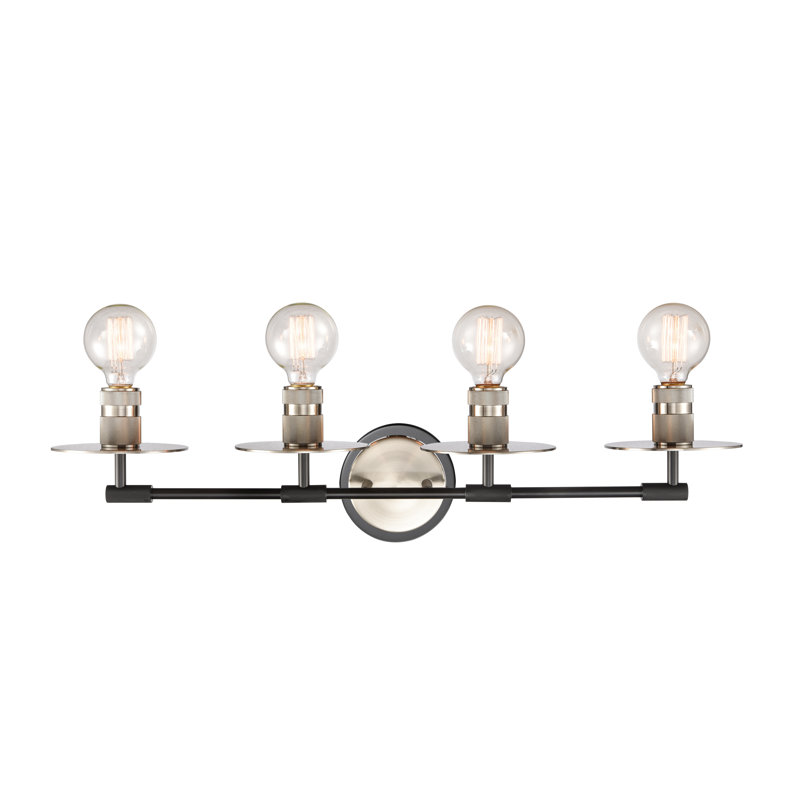 Éclairage pour meuble-lavabo Yeager, Ampoule non incluse, Nickel satiné brossé