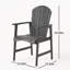 Chaises de salle à manger d'extérieur résistantes aux intempéries en bois d'acacia Adirondack (ensemble de 2), finition gris foncé-620766238