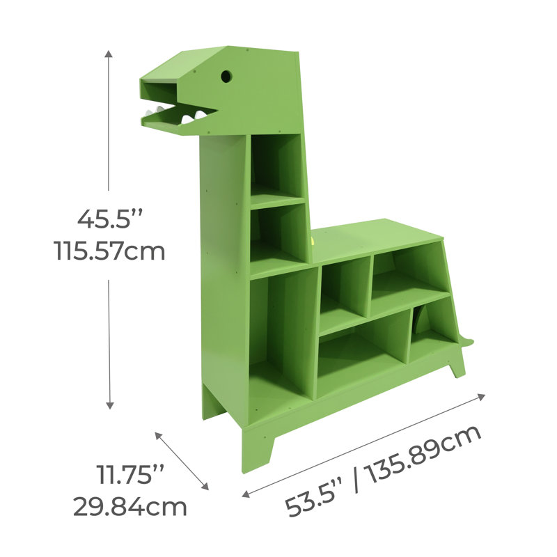 115.57cm H X 29.84cm W Solid Wood Standard Kids Bookcase