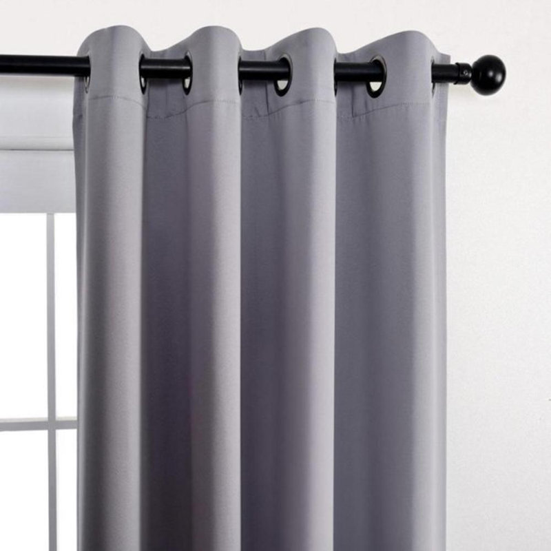 Blackout Curtain Panels 55x63 Inch 2 Pack, Gray 