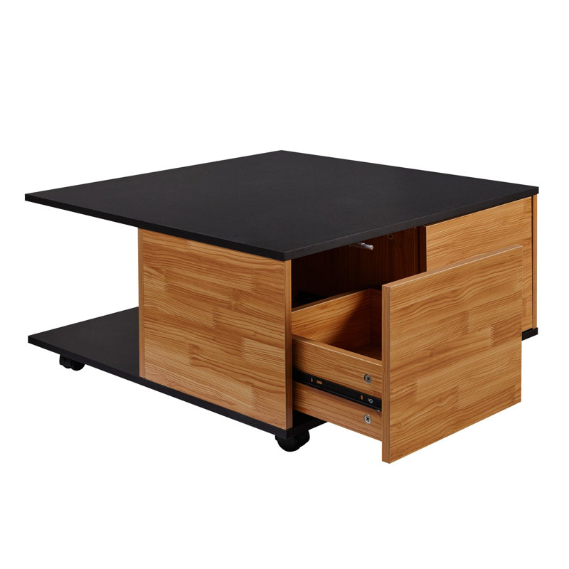 Varuna Block Coffee Table with Storage, Anthracite