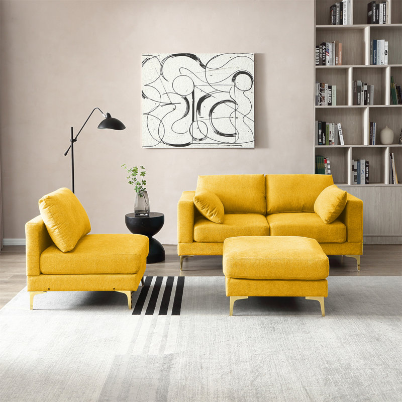 Canapé ADF, Yellow Fabric
