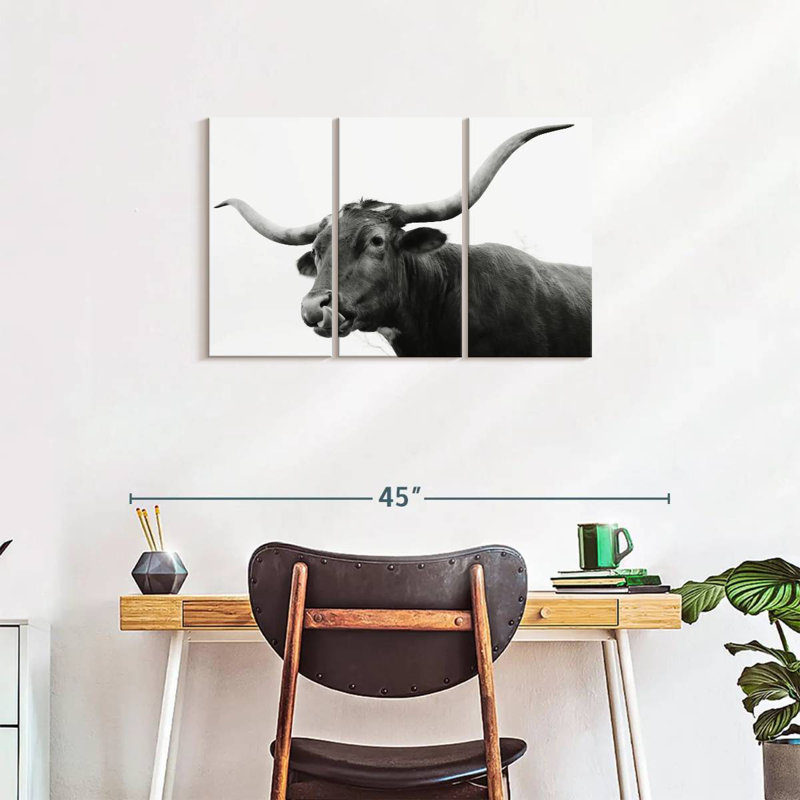 Longhorn Brampt monochrome, H 20 po x l 33 po