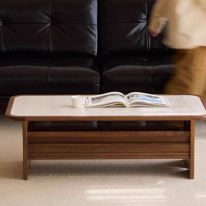 Design sense simple solid wood coffee table