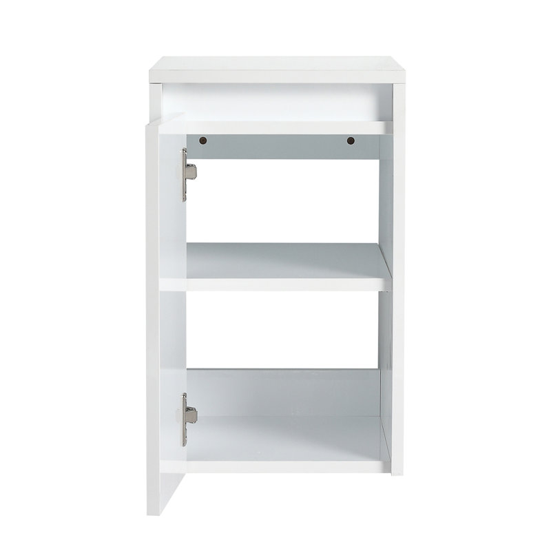 Meuble-lavabo de 60 po avec lavabo en résine, portes à fermeture douce et armoire à 1 côté, montage flottant, contreplaqué (emballage KD) - 24 po x 2 + 12 po