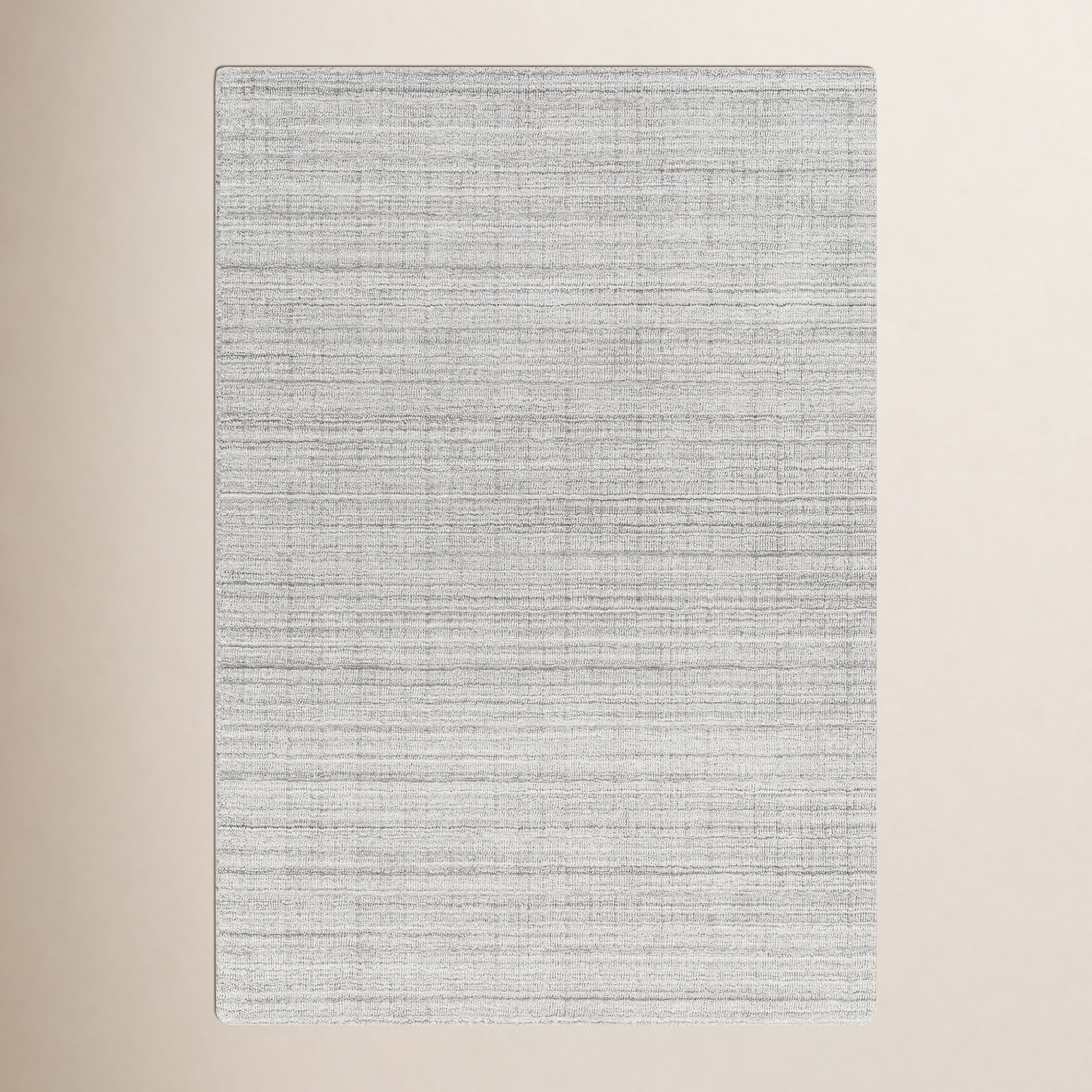 Gerrie Handmade Recycled P.E.T Gray Indoor/Outdoor Rug, Rectangle 5' x 7'6"