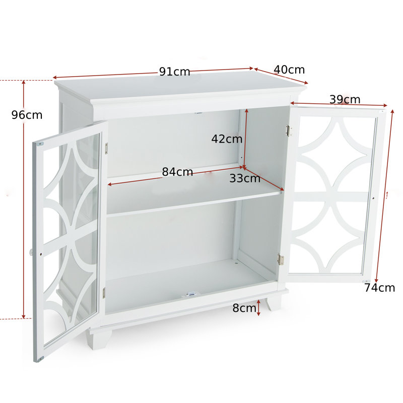 Zambom 91cm Sideboard, White