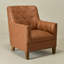 29.5'' W Top-Grain Genuine Leather Upholstered Armchair-494861743