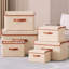 Bacs de rangement pliables avec couvercles, grands paniers de rangement avec couvercle, bac de rangement en tissu pour organiser la maison, 1 pièce-1868301413