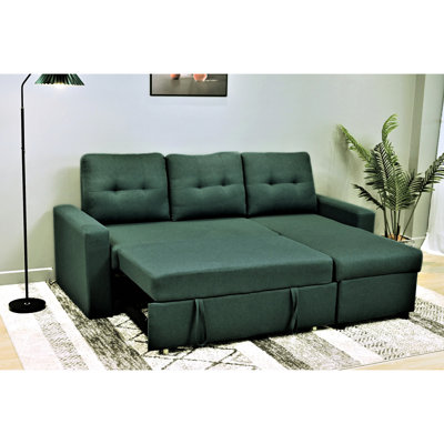 Élégant canapé-lit modulaire en forme de L, bleu, 3 pièces, idéal pour les petits espaces de vie, canapé et pièces confortables