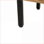 Table basse en rotin naturel avec porte coulissante et amp; Pieds en métal - Rangement peu encombrant pour le salon