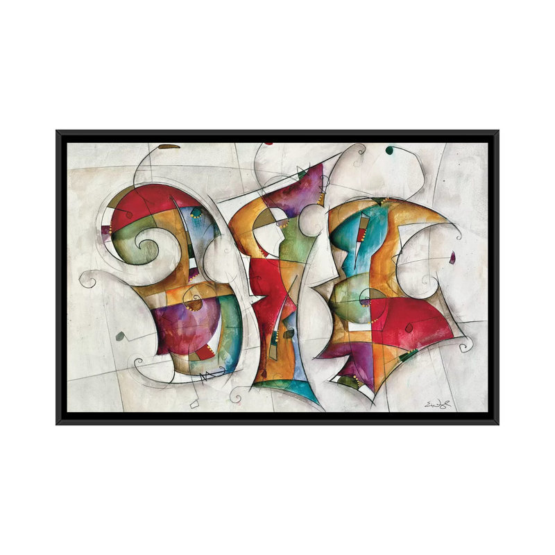 «Dance» par Eric Waugh, impression sur toile, H 18 po x l 26 po x P 1,5 po, Toile avec cadre flottant noir, Pas de tapis