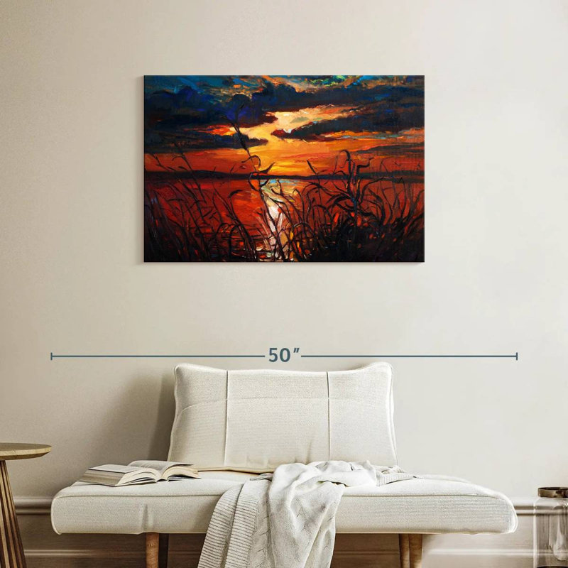 Coucher de soleil foncé Gillard, H 24 po x l 36 po